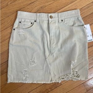 BDG urban outfitters ivory Jean‎ skirt size medium